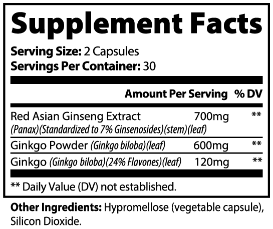 Ginkgo Biloba + Ginseng - Capsules